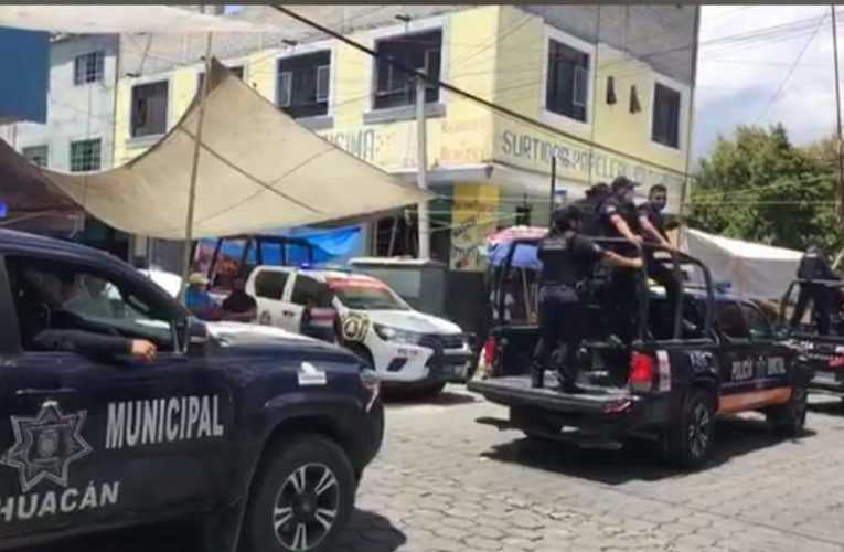 Zafarancho se arma en el mercado la Purísima.