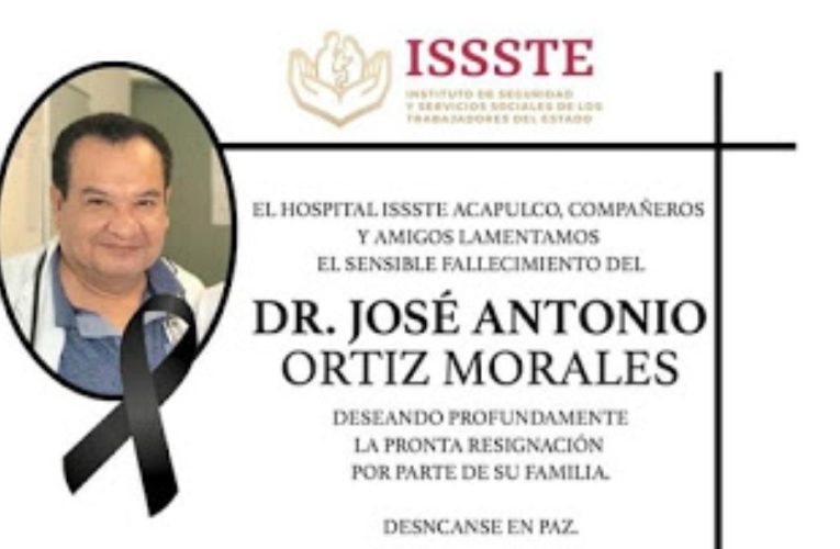Muere conocido médico del ISSSTE de Acapulco.