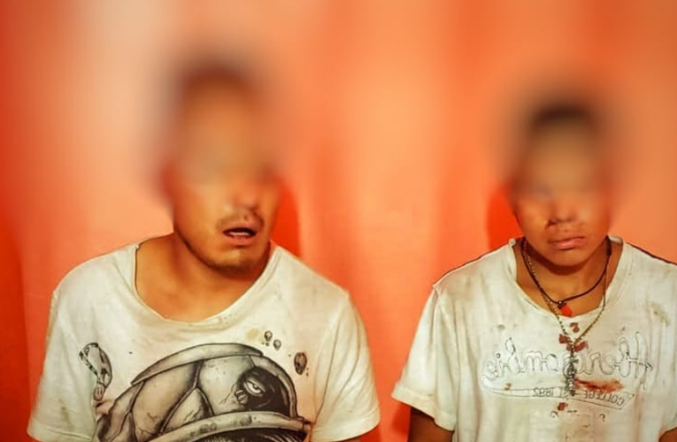 Apunto de ser linchados dos presuntos ladrones en Chiautempan.