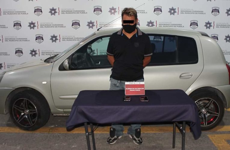 Capturan a presunto ladrón en Puebla.