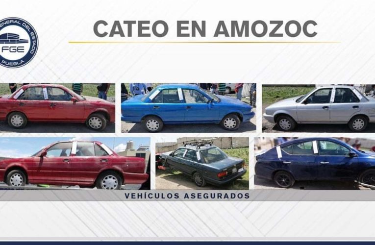 DESMEMBRÓ UNA BANDA DE ROBA AUTOS EN AMOZOC, LA FISCALÍA DEL ESTADO.
