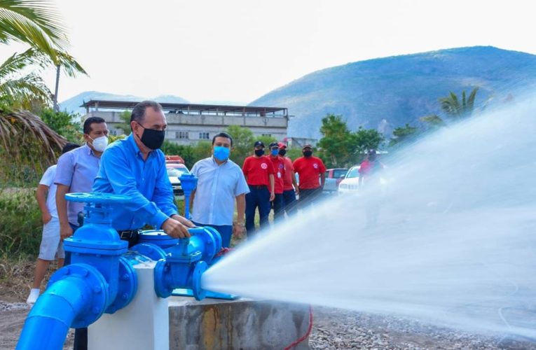 INAUGURA NUEVO POZO DE AGUA POTABLE, EL ALCALDE DE TLAPA DIONISIO PICHARDO GARCÍA.