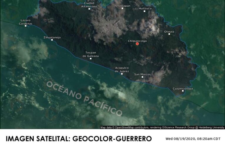 SISTEMAS METEOROLÓGICOS EN EL PAÍS QUE AFECTAN AL ESTADO DE GUERRERO, ESTE 19 DE AGOSTO DE 2020