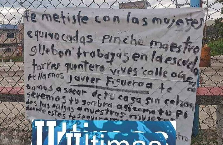 Amenazan con una manta a maestro acosador sexual en Iguala.