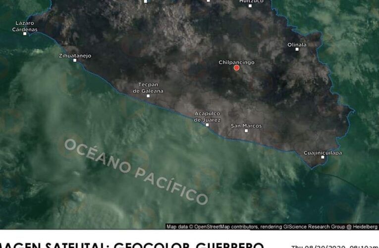 SISTEMAS METEOROLÓGICOS EN EL PAÍS QUE AFECTAN AL ESTADO DE GUERRERO, ESTE 20 DE AGOSTO DE 2020