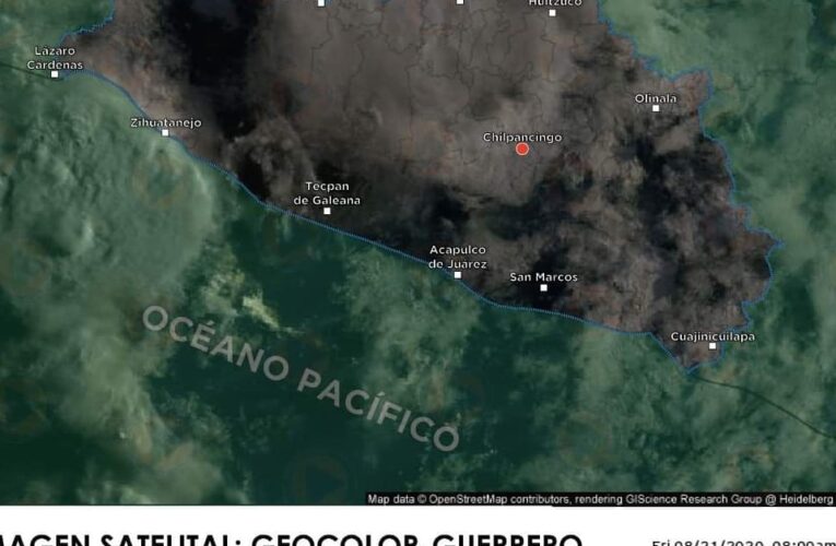 SISTEMAS METEOROLÓGICOS EN EL PAÍS QUE AFECTAN AL ESTADO DE GUERRERO, ESTE 21 DE AGOSTO DE 2020