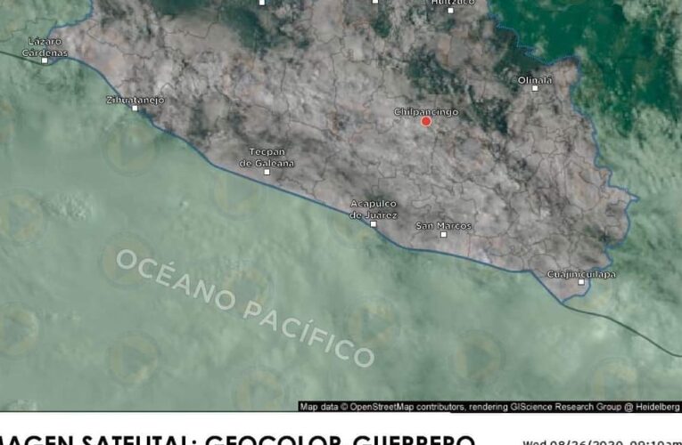 SISTEMAS METEOROLÓGICOS EN EL PAÍS QUE AFECTAN AL ESTADO DE GUERRERO, ESTE 26 DE AGOSTO DE 2020