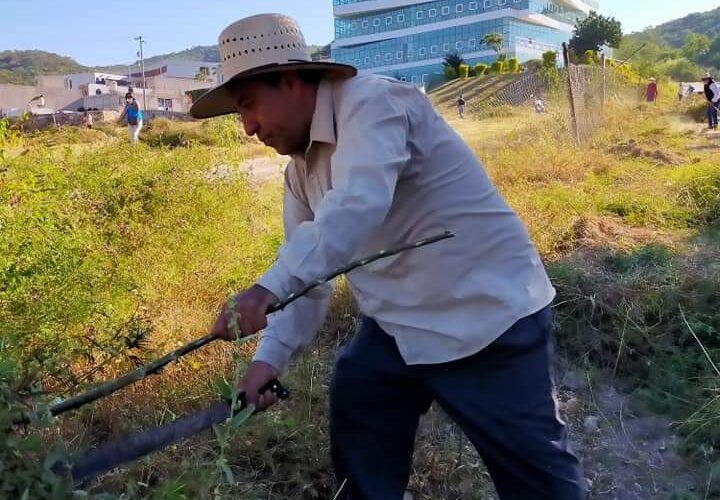 Realizan tareas de limpieza en Tecomatlán.