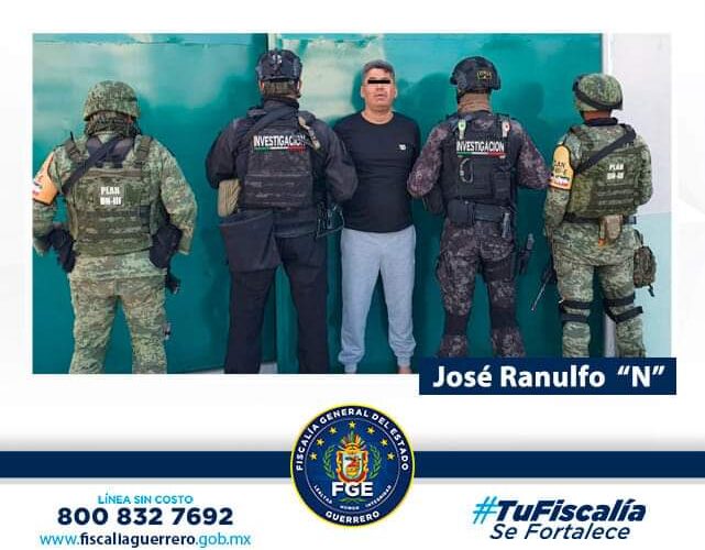 Capturan a José Ranulfo “N”, alias “El Rani” en la región Norte de la entidad.