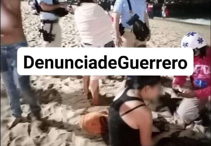 Por salvar a su Hijo y Esposa en Playa de Acapulco, muere ahogado turista.