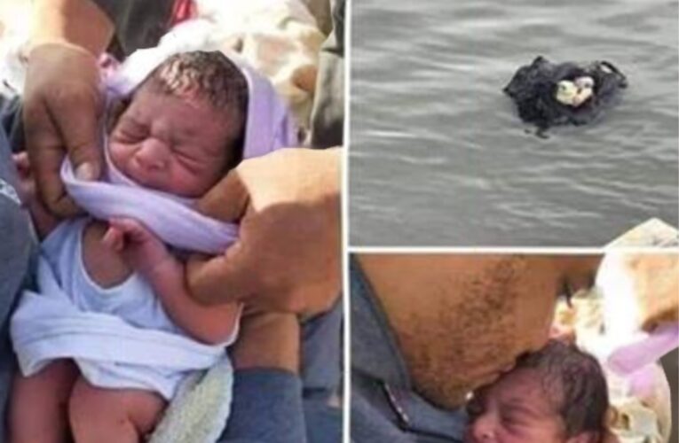 Localizan un bebé abandonado flotando en el río.