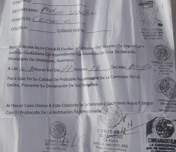Denuncian a la UPOEG de Ometepec, por secuestro.