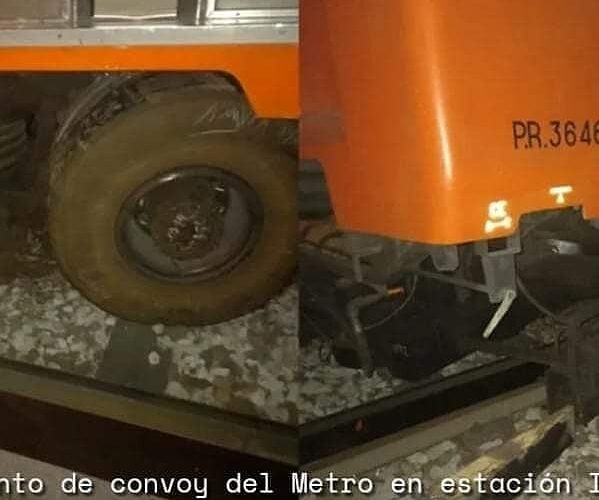 SE DESCARRILÓ EL METRO EN LA ESTACIÓN INDIOS VERDES, MÉXICO.