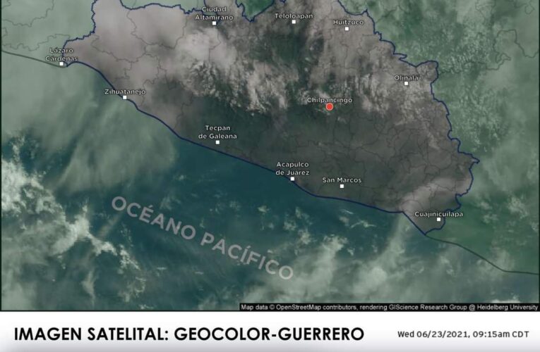 SISTEMAS METEOROLÓGICOS EN EL PAÍS QUE AFECTAN AL ESTADO DE GUERRERO, ESTE 23 DE JUNIO DE 2021