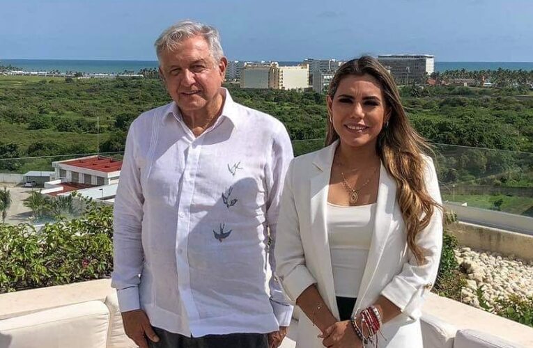 Recibe Evelyn Salgado al presidente AMLO