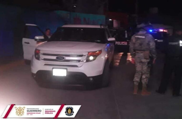 Recuperan la Policía Estatal y Marina un vehículo en el municipio de Chilpancingo
