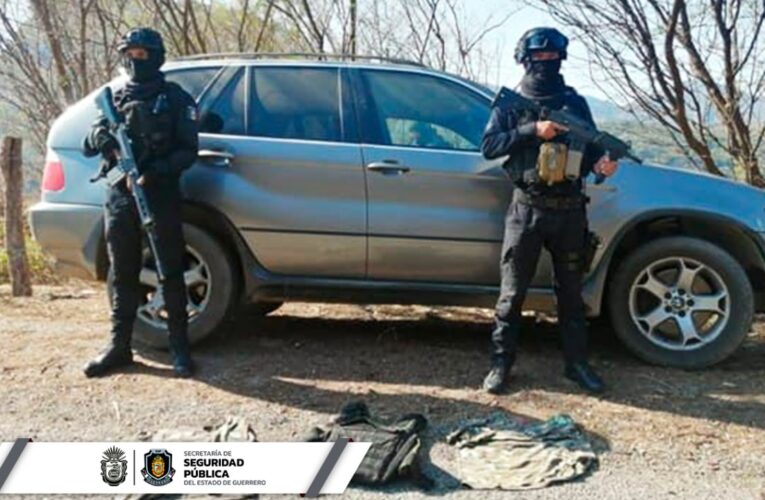 LA POLICÍA ESTATAL UN VEHÍCULO BLINDADO Y CARTUCHOS EN EL MUNICIPIO DE JUAN R. ESCUDERO.