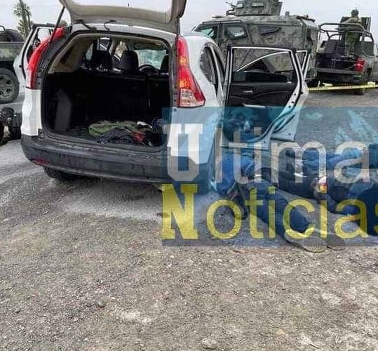 Así quedaron los sicarios al enfrentarse con militares en Tamaulipas.