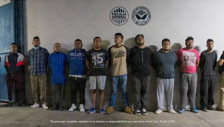 21 detenidos, implicados En la batalla campal en el estadio de Querétaro.