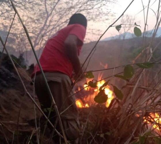 SOFOCA INCENDIO FORESTAL CERCA DEL POBLADO KILÓMETRO 30, LA SPC.