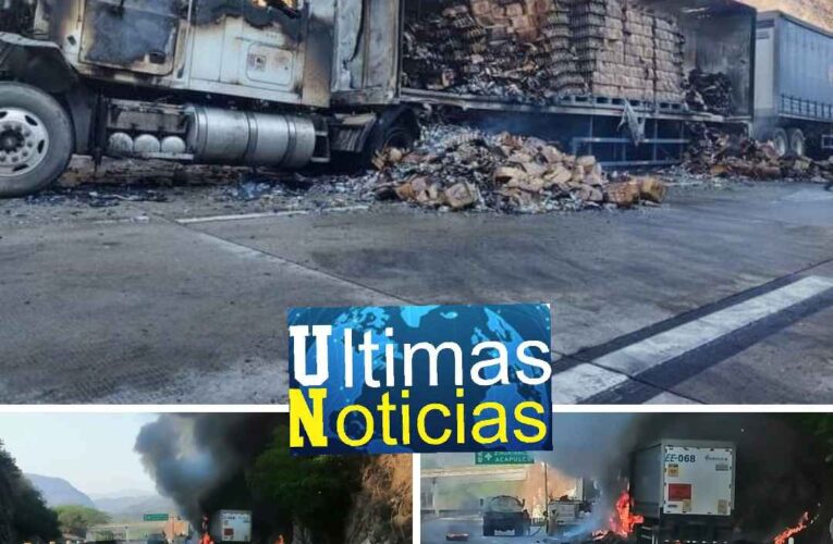 Se incendia un tráiler cargado con cerveza, sobre la autopista del sol.