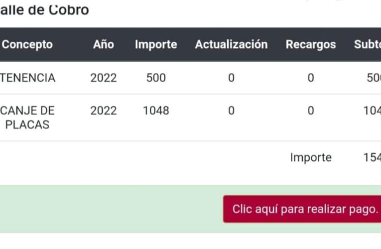 AUMENTÓ EL GOBIERNO DE LA 4T DE GUERRERO 100% EL COBRO POR CANJE DE PLACAS PARA VEHÍCULOS.
