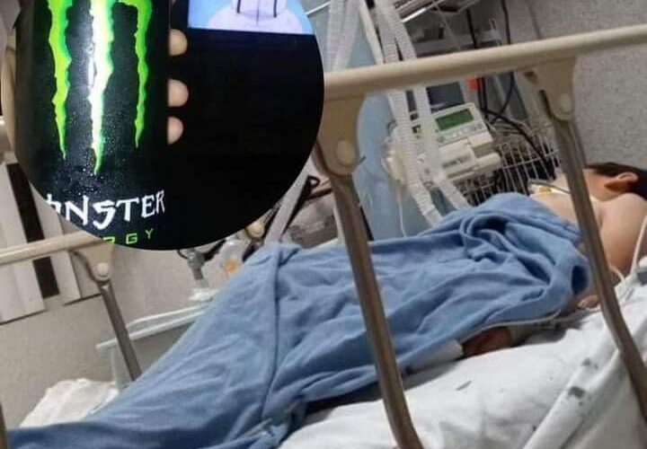 En estado de coma y al borde de la muerte  niño de 6 años, por consumir la bebida monster.