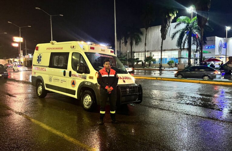 Realiza Protección Civil Estatal recorridos de atención y vigilancia por intensas lluvias en Acapulco