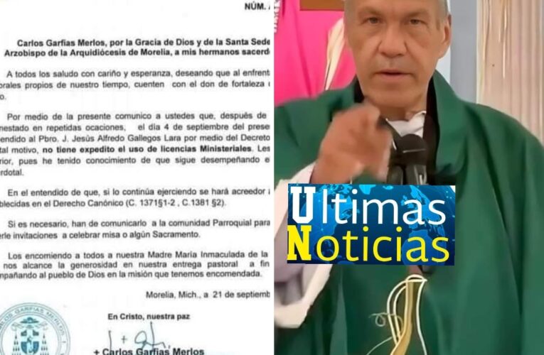 Retiran al “Padre Pistolas” licencia eclesiástica para oficiar misas y administrar sacramentos.