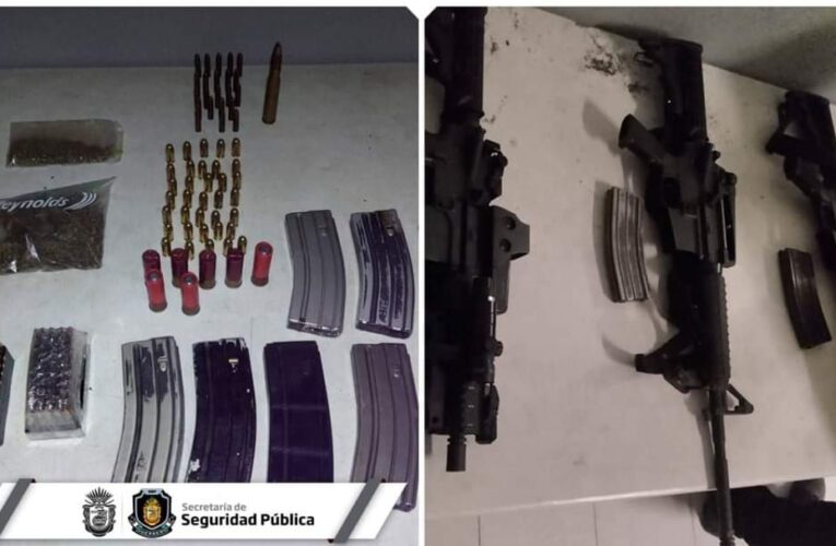Asegura la Policía Estatal y Marina armas, cargadores y cartuchos en el municipio de Teloloapan