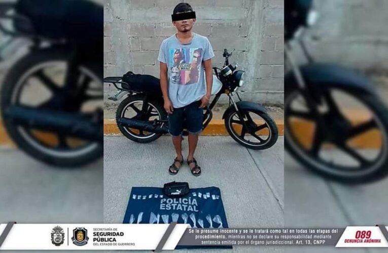 Captura la policía a narcomerudista en Cruz Grande.