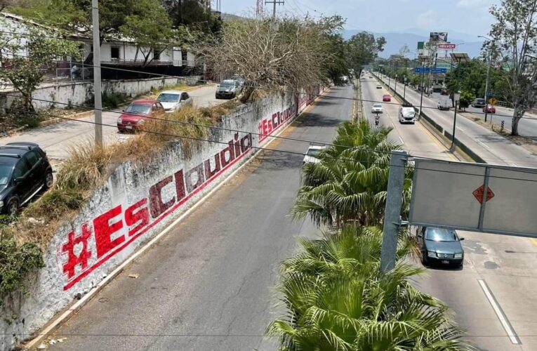 Presentará queja el líder del PRD, por promocionar la imagen de Claudia en Chilpancingo.