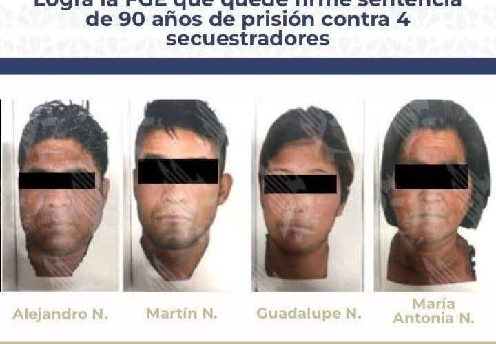 90 años de prisión contra 4  peligrosos secuestradores!!