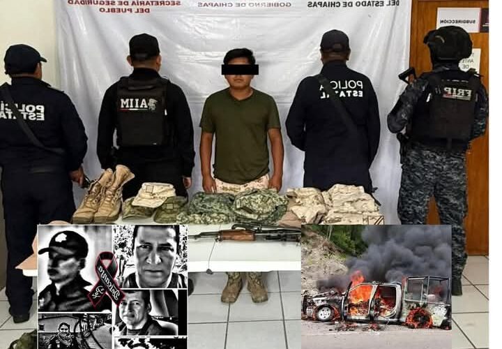 Cae uno de los s!c4r!0s que 3jecut4ron y calcinaron a 5 policías en Frontera Comalapa, Chiapas!!