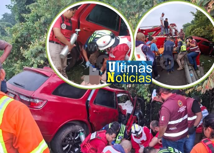 Tres muertos y dos heridos durante un choque la autopista México Tuxpan.